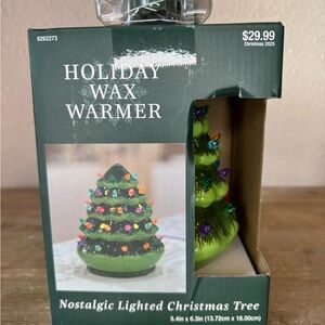 Holiday Wax Warmer Nostalgic Lighted Christmas Tree - Green